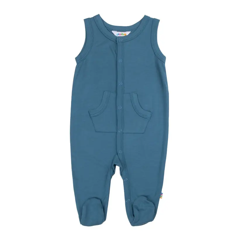 Joha Joha Poppy & Mill Bambus Romper W/ Foot Blå (40 1-2 mnd)