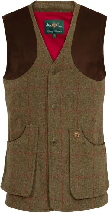 Alan Paine Alan Paine M's Combrook Tweed Shooting Waistcoat Sage