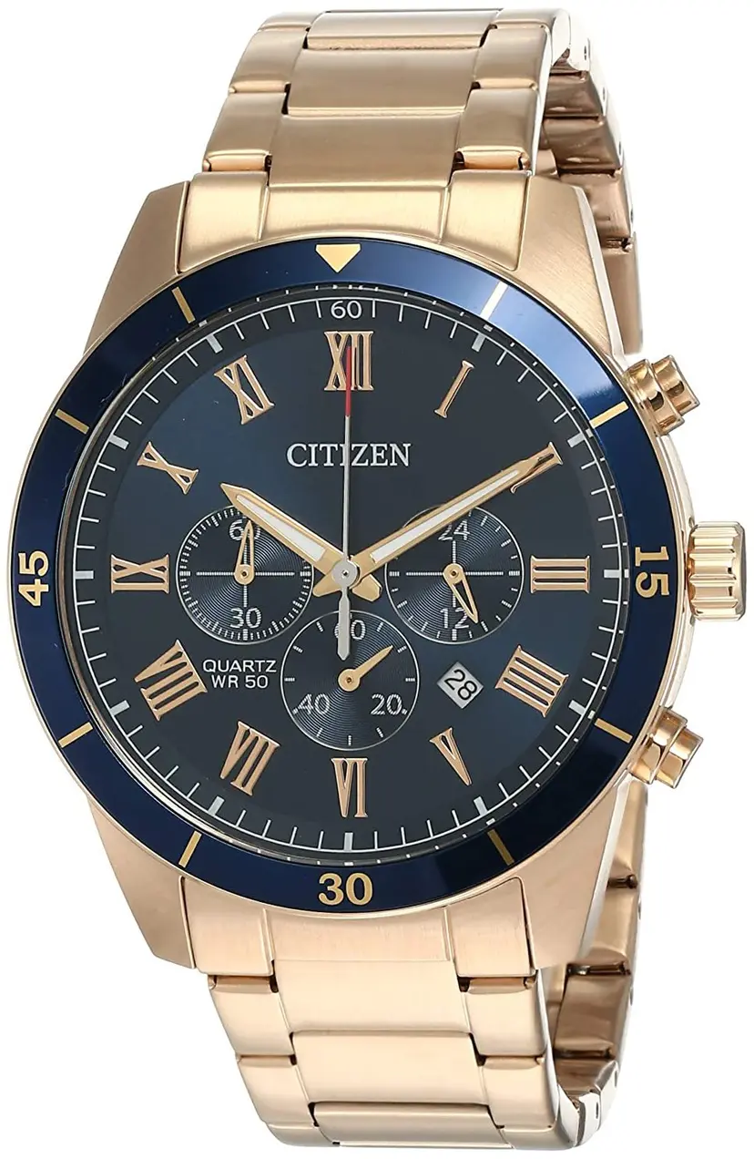 Citizen Citizen Herreklokke AN8169-58L Blå/Rose-gulltonet stål Ø44 mm