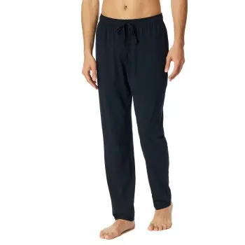 Schiesser Schiesser Mix and Relax Cotton Long Pants Mørkblå bomull XX-Large Herre