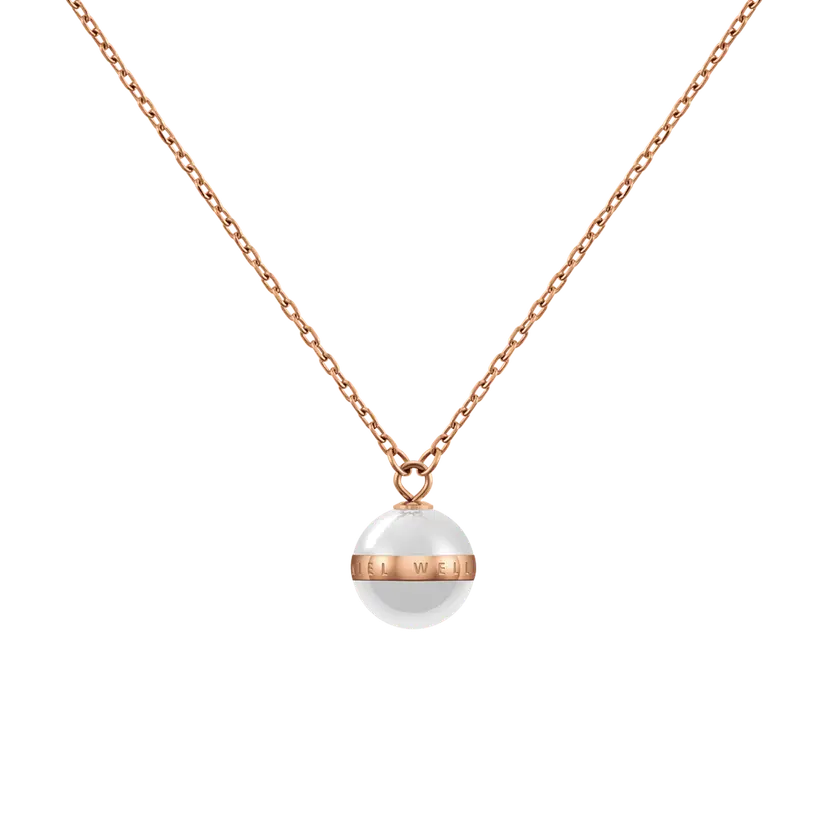 Daniel Wellington Rose Gold Necklace Aspiration Satin White | DW
