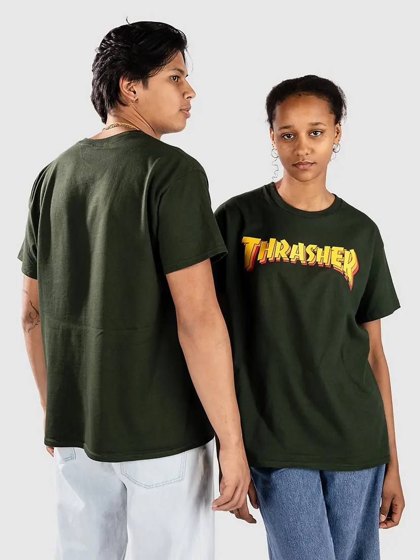Thrasher Thrasher Stacked T-skjorte grønn