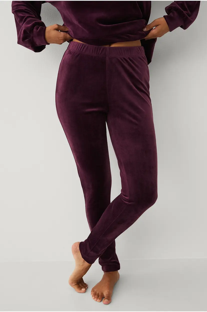 Ellos Collection Leggings i velur - Rød