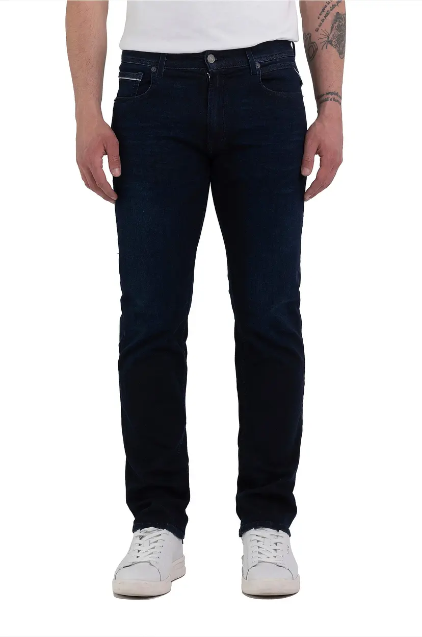 Replay Jeans Grover Straight Fit - Blå