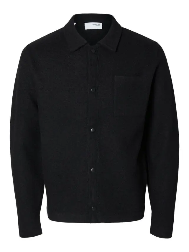 SELECTED SLHREASON LS KNIT BOILED WOOL CARDI