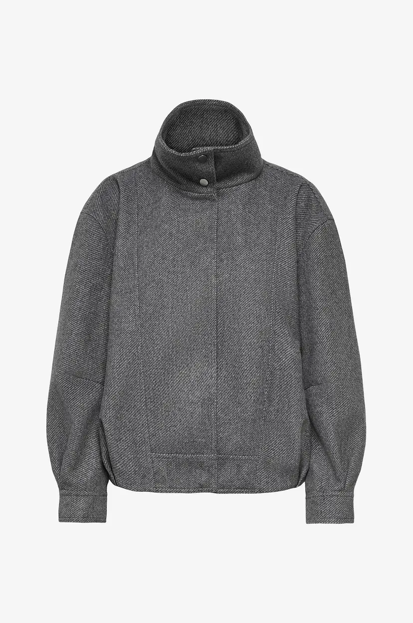 Only Carmakoma Bomberjakke Carasta High Collar - Grå