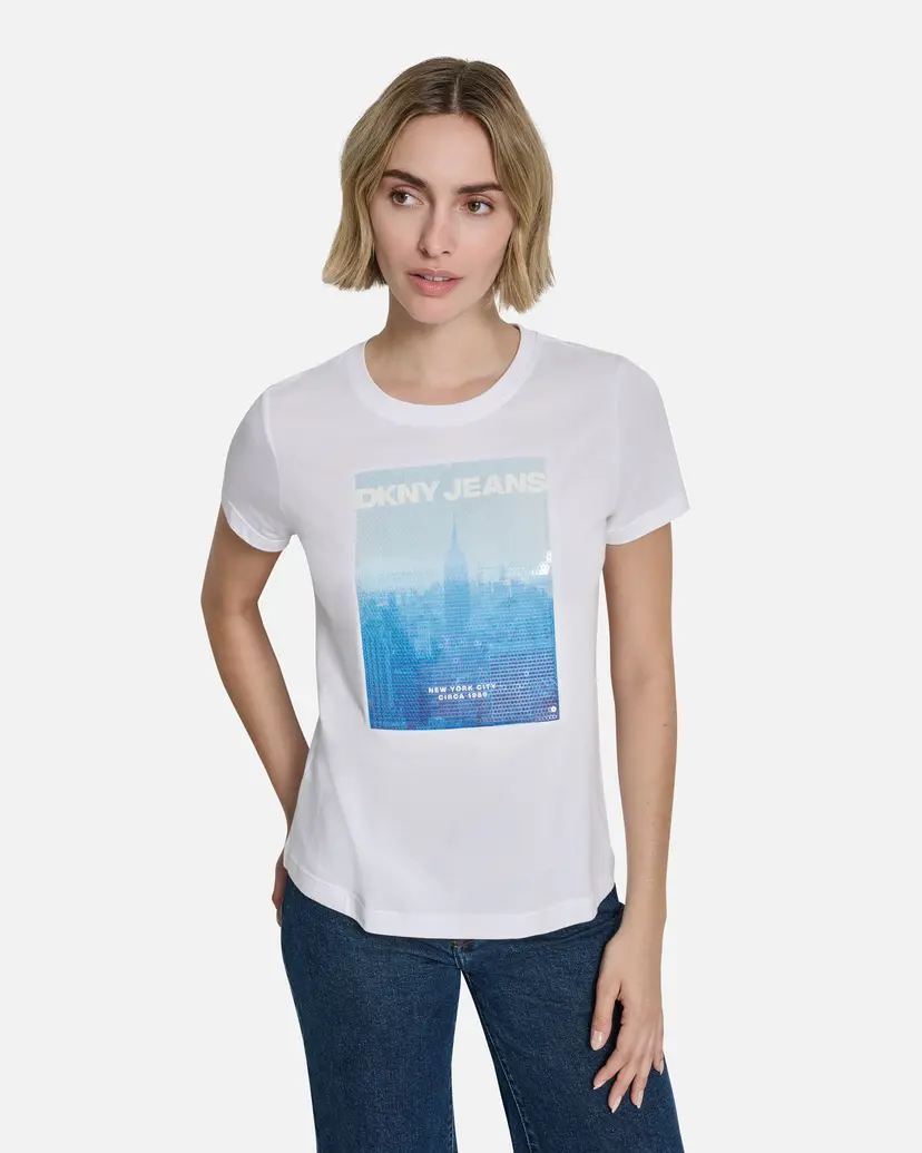 DKNY Jeans DKNY Jeans DJ6T1693 White T-shirt