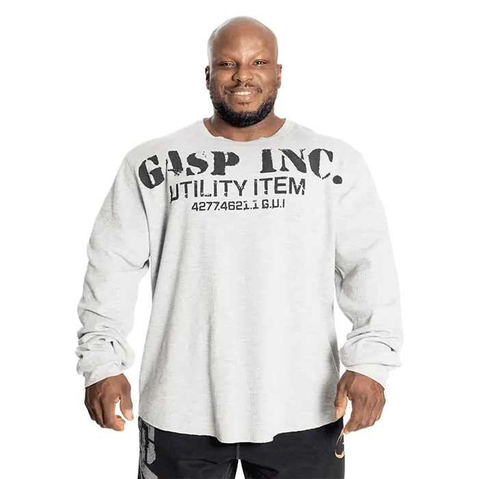 GASP Thermal Gym Sweater, Grey Melange