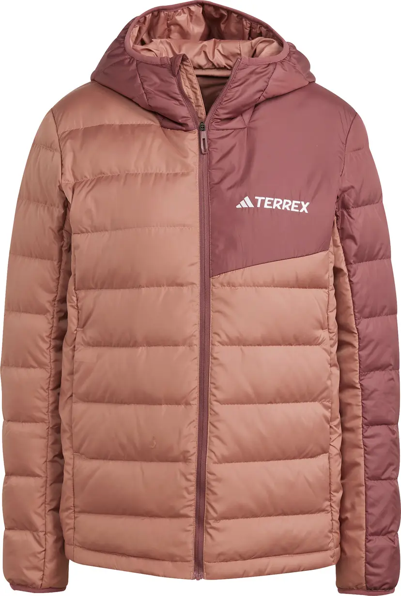 Adidas Adidas Women's Multi Light Down Hooded Jacket War Clay / Burgundy
