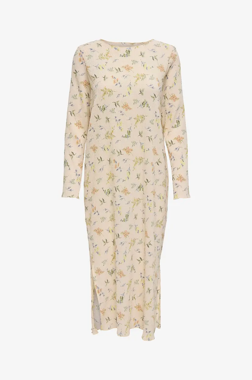 ONLY Kjole onlMolly L/S Plisse Dress - Rosa