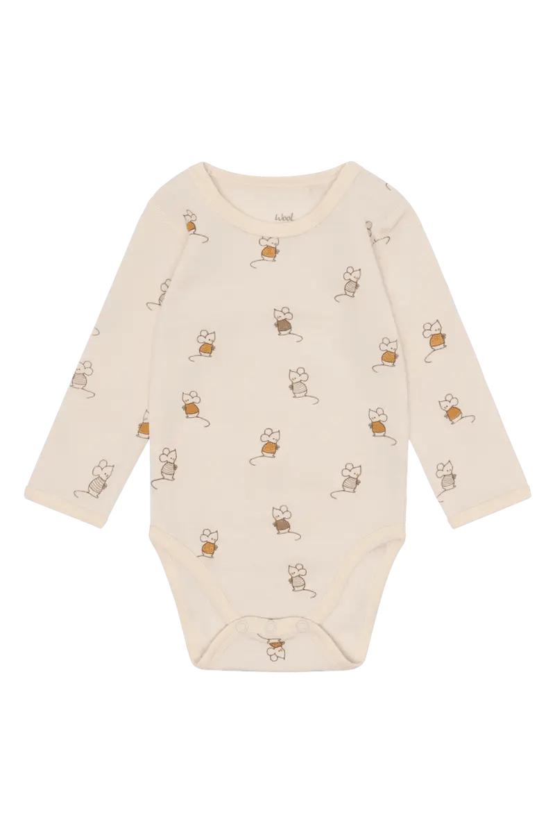 Hust and Claire Hust and Claire Bo Mouse Body Merinoull Off White (98 /3 år)