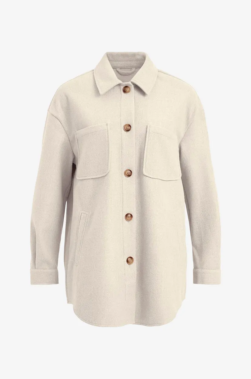 Vila Skjortejakke viKimmi Shirt L/S Jacket - Beige