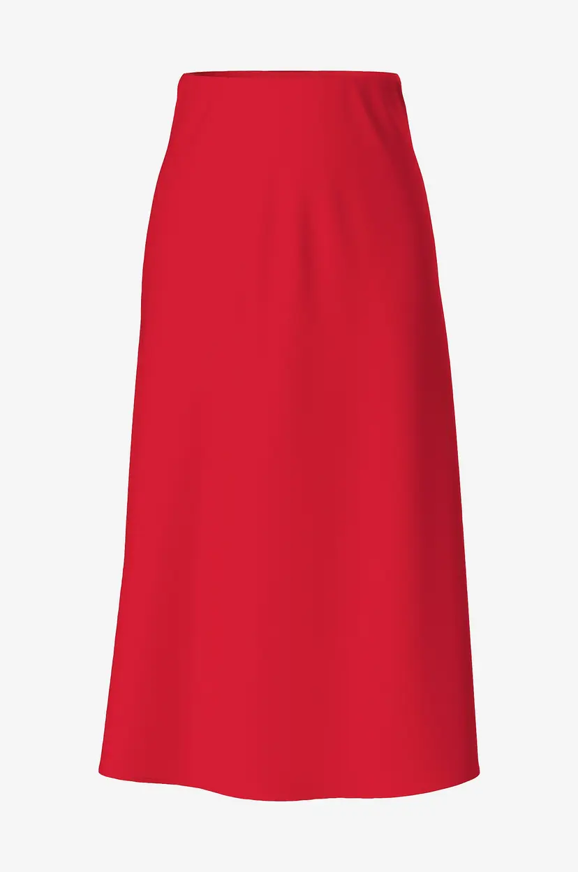 Pieces Skjørt pcFranan HW Midi Skirt Noos - Rød