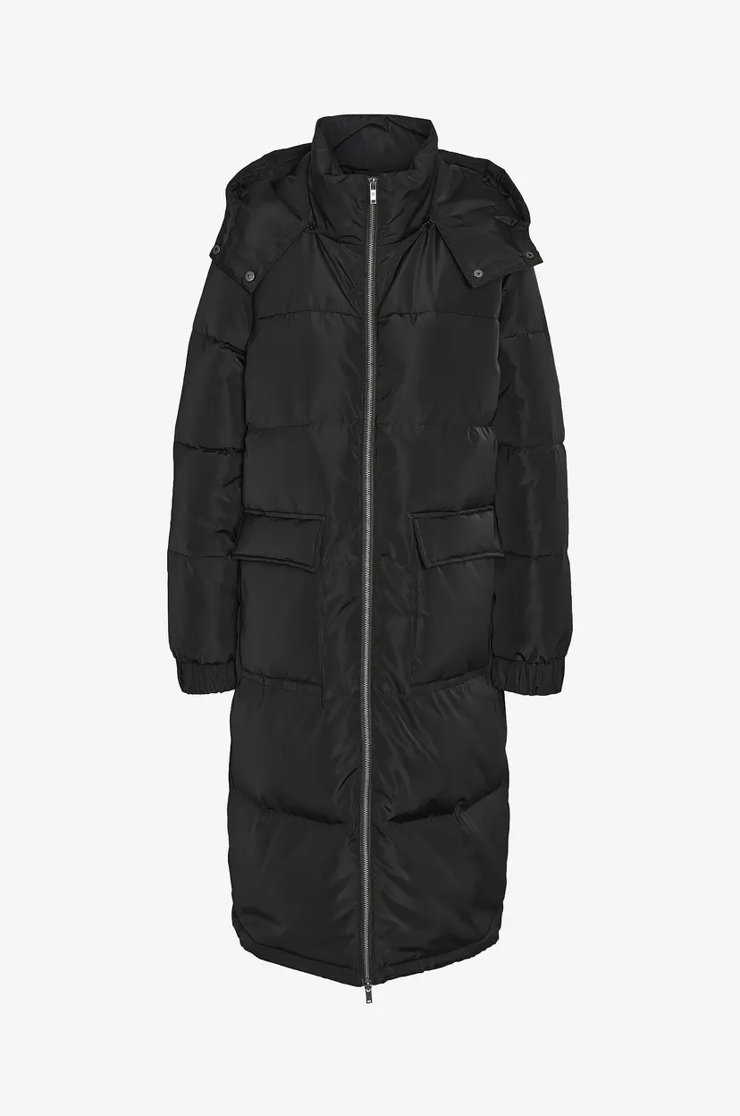 Noisy May Jakke nmCerise L/S Long Down Jacket Fwd - Svart