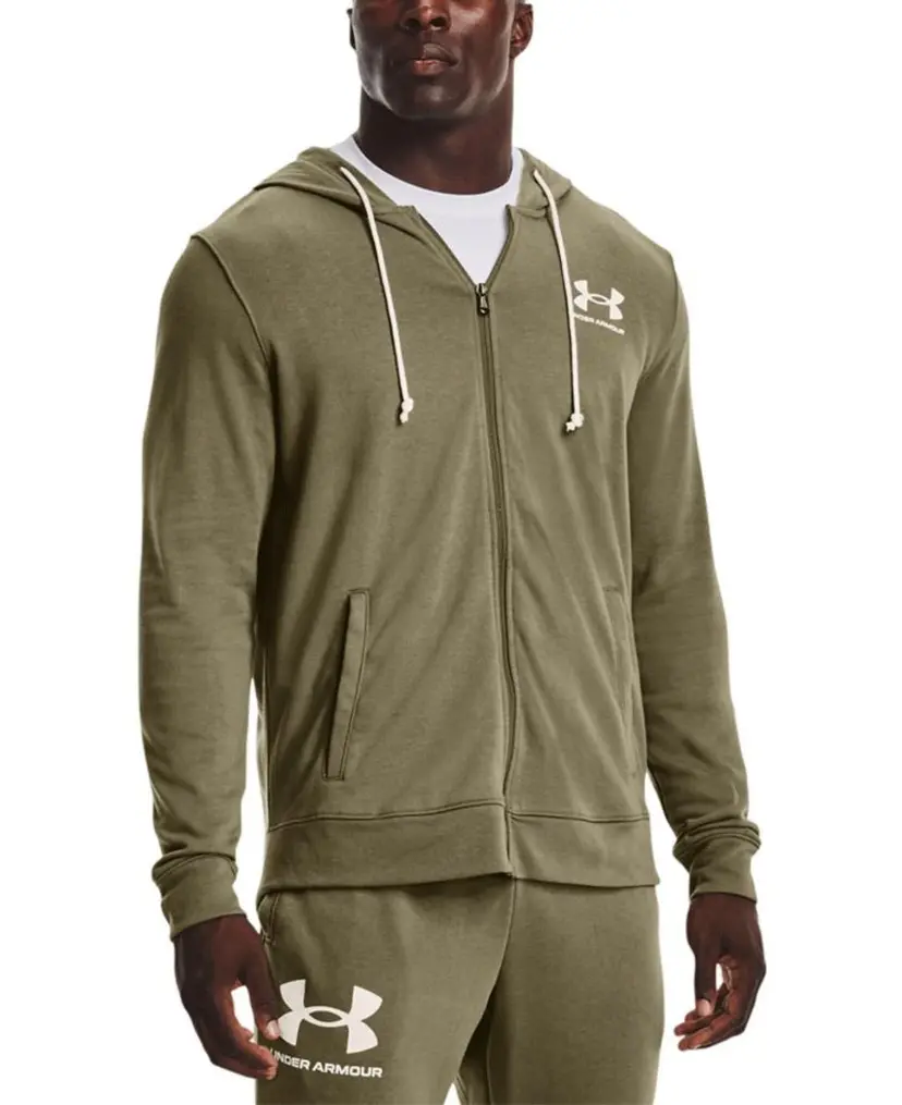 Under Armour Under Armour Rival Terry LC FZ Tent/Onyx White