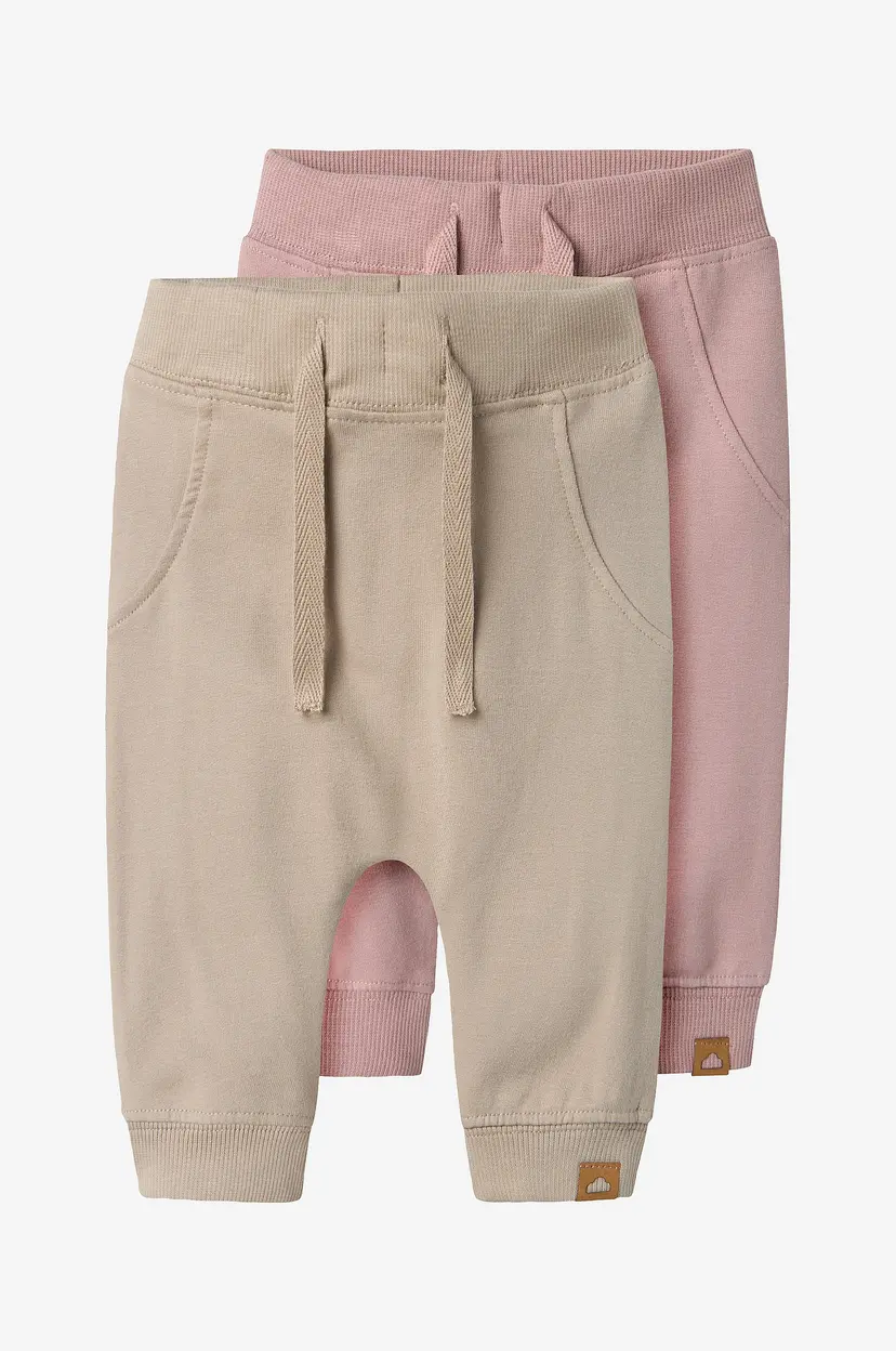 Name it baby Sweatbukser nbnTakki 2P Sweat Pant 2-pakning - Beige