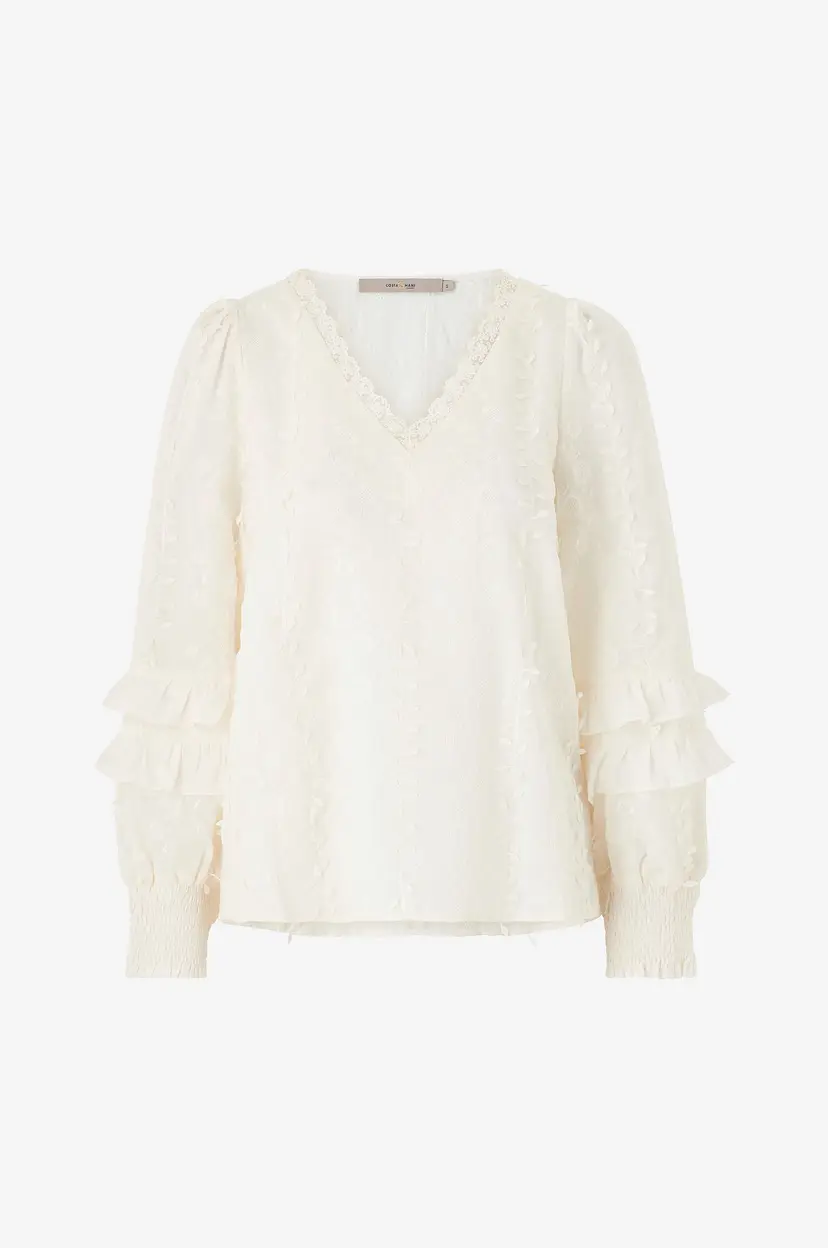 Costamani Bluse Camilla Blouse - Hvit