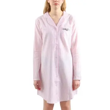 Esprit Esprit Calista Flannel Nightshirt Hvit/Rosa bomull 36 Dame