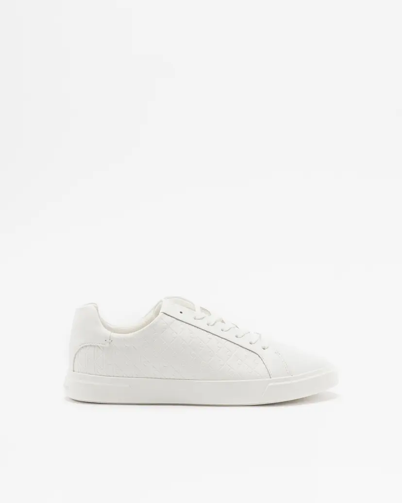 Calvin Klein Calvin Klein Low Pro Cups Lace Up Lth Aop White Sneakers