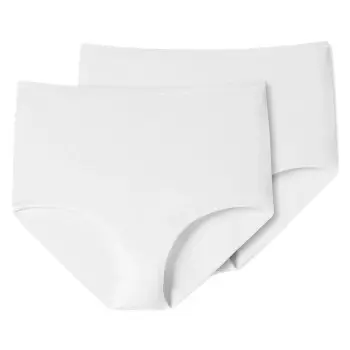 Schiesser Schiesser Truser 2P 95-5 Organic Maxi Hvit bomull 50 Dame