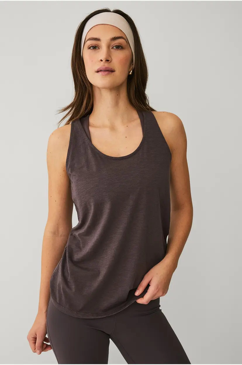 Ellos STUDIO Treningstopp Tank Top Loose Soft - Brun