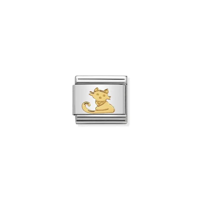 Nomination Seated Cat Gold