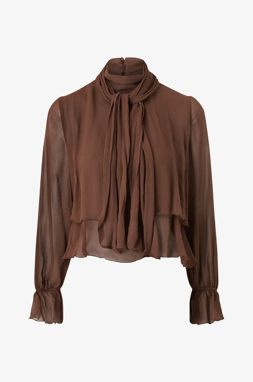 Mango Bluse Choco - Brun