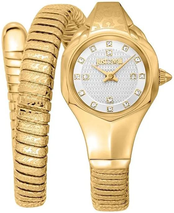 Just Cavalli Just Cavalli Dameklokke JC1L270M0025 Signature Sølvfarget/Gulltonet