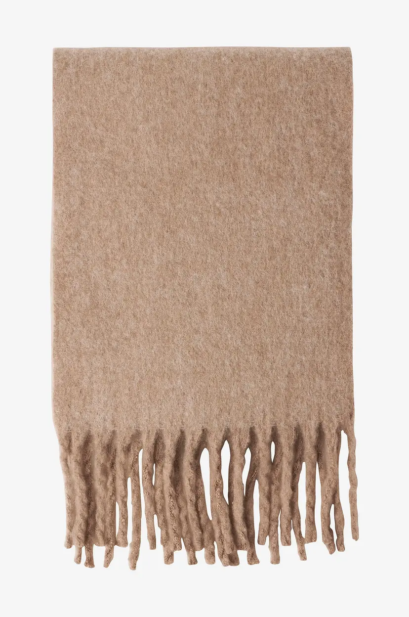 ONLY Skjerf onlBea Wool Fringe Scarf - Beige