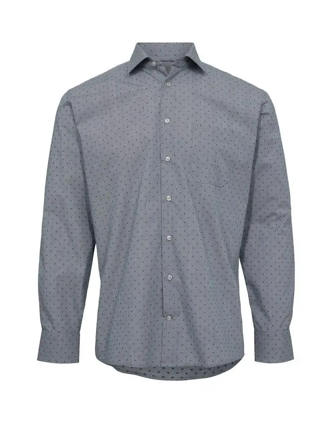 Black Blue Shirt l/s regular fit