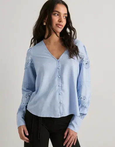 Vero Moda Vero Moda - Blå - Vmthea Ls Top Wvn Ga