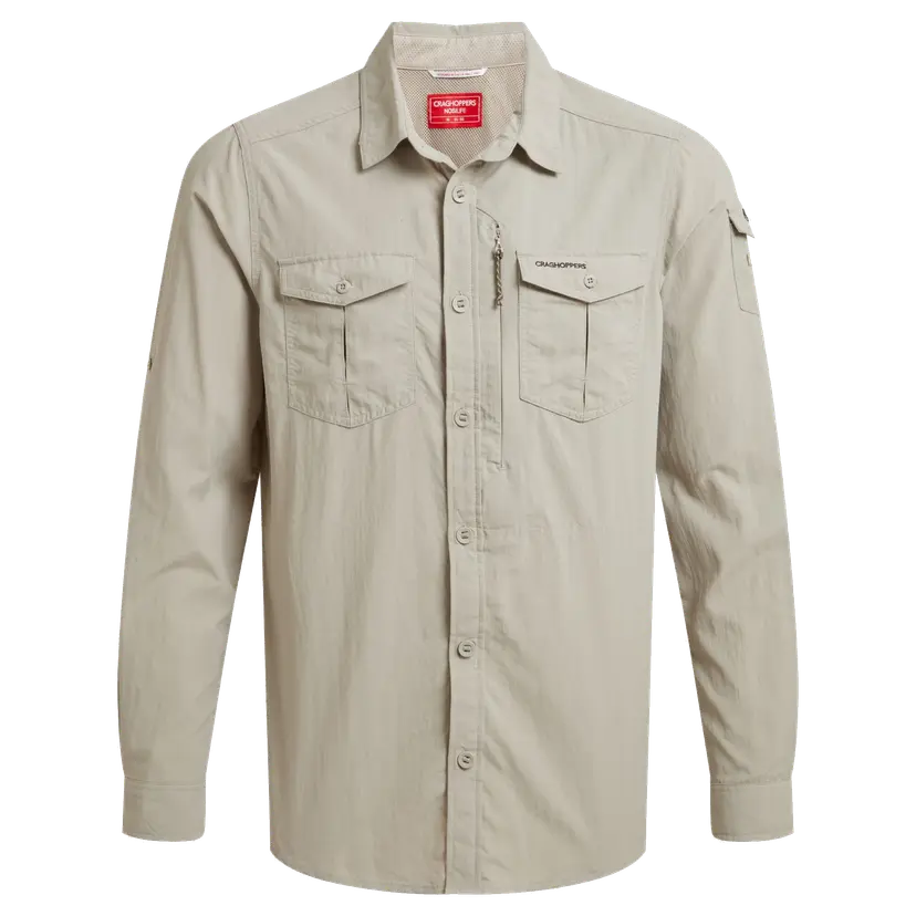 Craghoppers Craghoppers Men's Nosilife Adventure Long Sleeved Shirt III Parchment