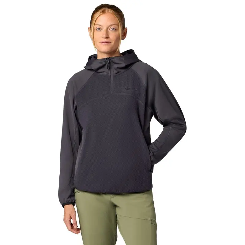 Marmot Marmot Wm's Rockbound Fleece Hoody Blackened