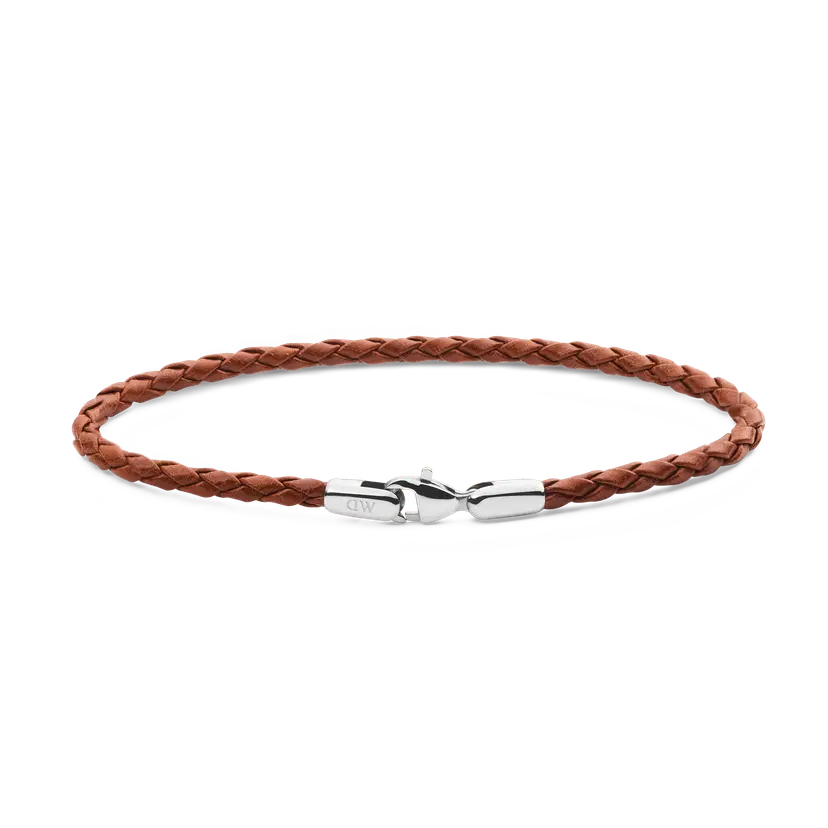 Daniel Wellington Silver Bracelet Daniel Braided Leather St Mawes 2.8 Wellington