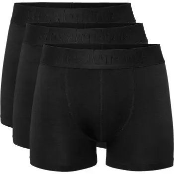 Resteröds Resteröds 3P Organic Cotton Boxer Regular Leg Svart økologisk bomull Large Herre