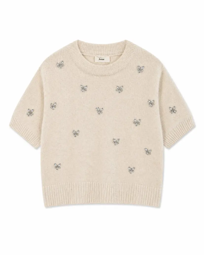 From Paris With Love Nelidi Sweater w/ Rhinestone - S/M
