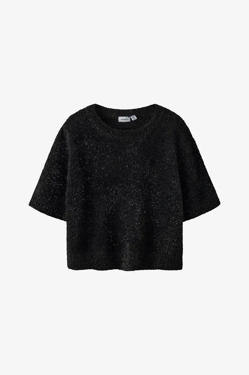 NAME IT Genser nkFrifla 3/4 Short Knit - Svart