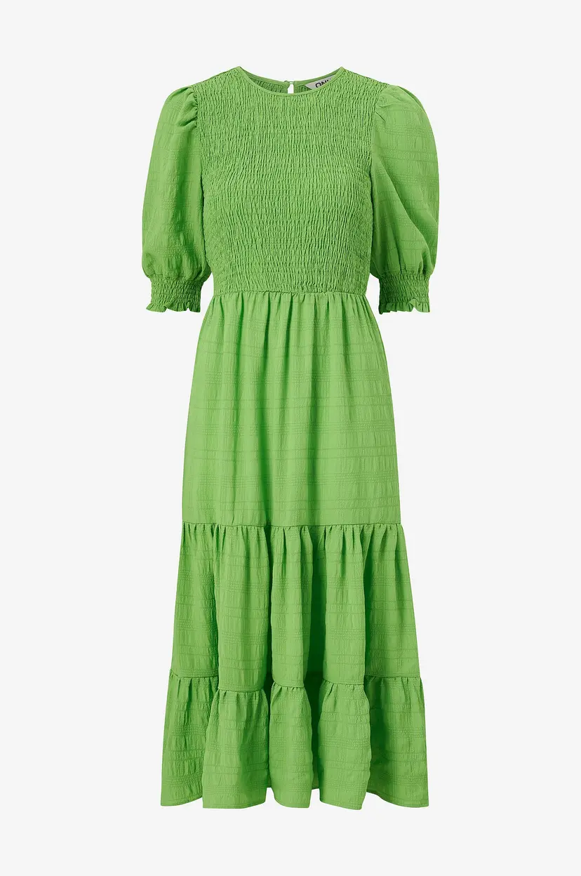 ONLY Kjole onlThalia 2/4 Smock Calf Dress Wvn - Grønn