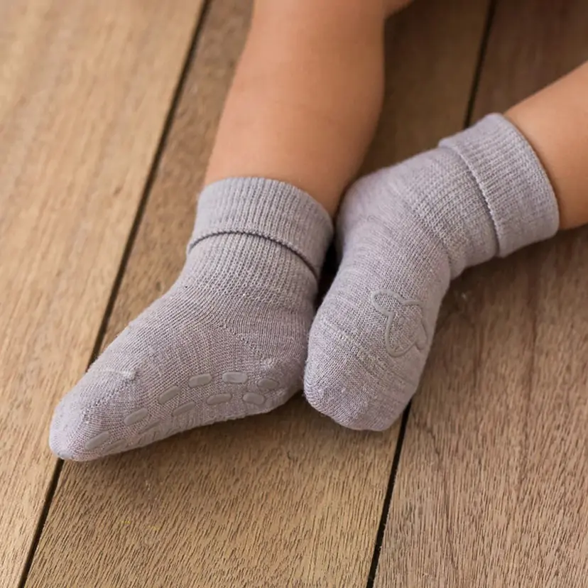 Lillelam Lillelam - Ullsokker Antiskli Beige