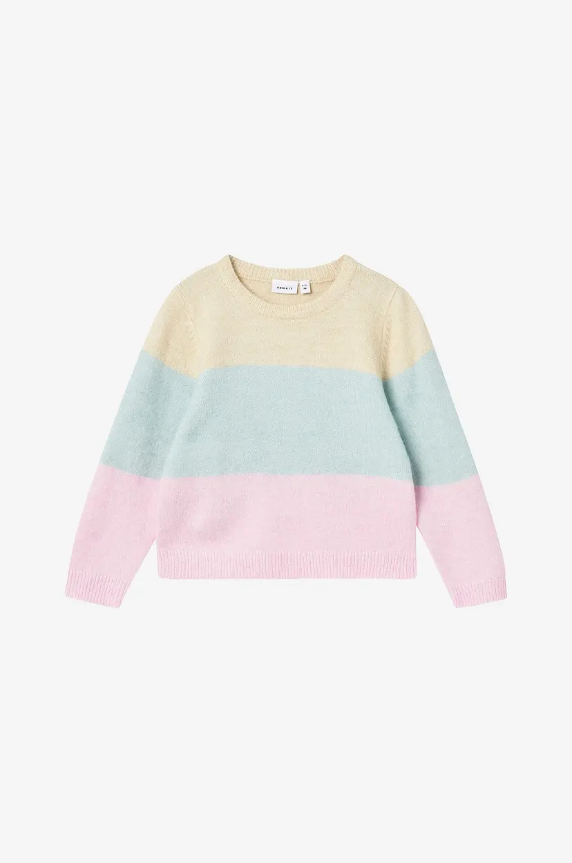 NAME IT Genser nmfNasille LS Knit Box - Flerfarget