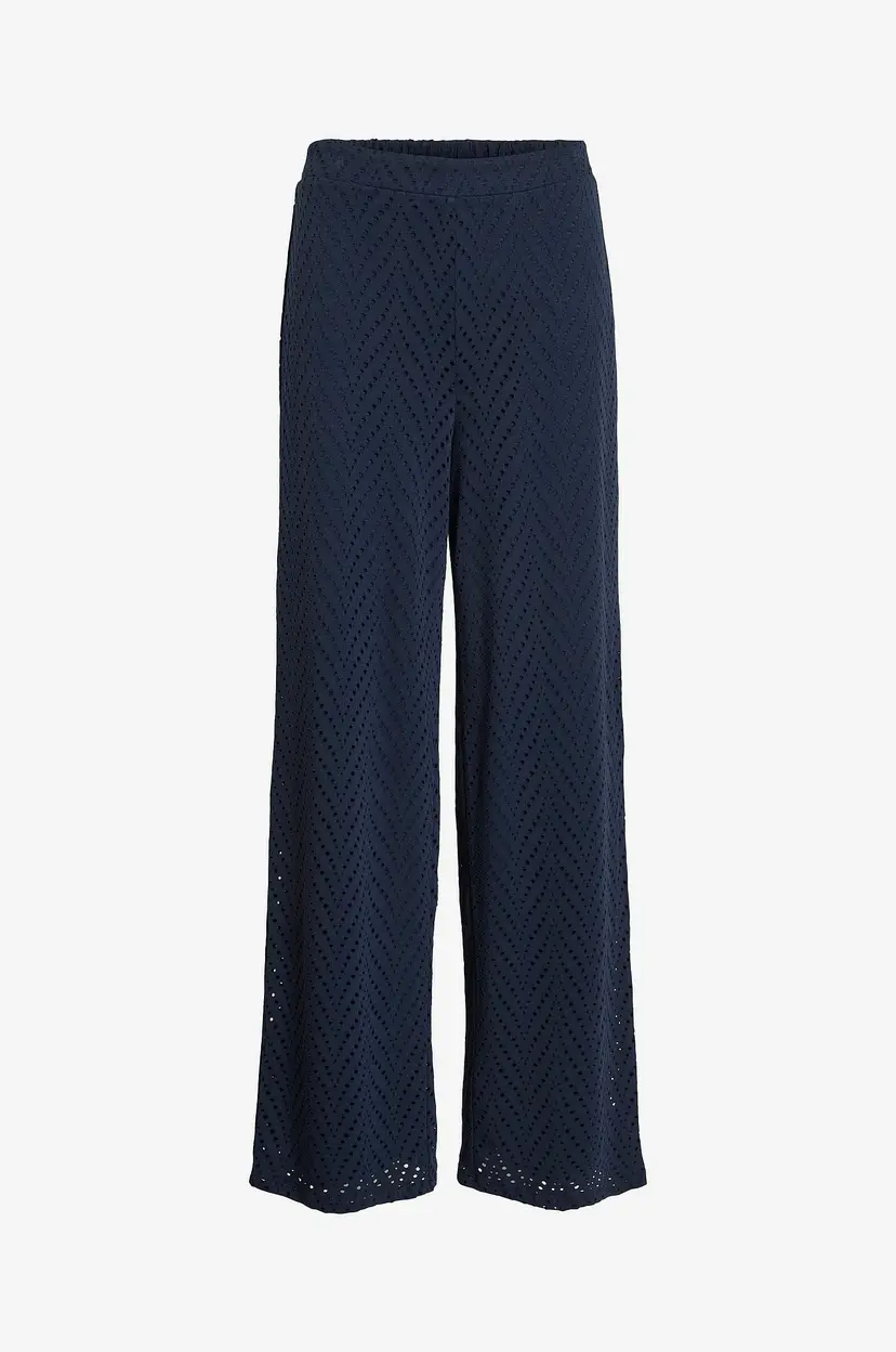 Vila Bukser viDelaia HW Wide Pants/pb - Blå