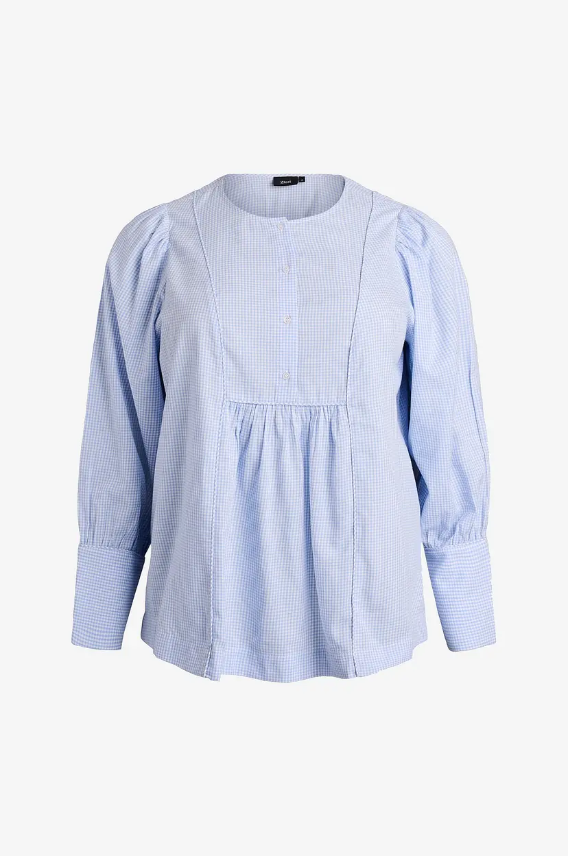 Zizzi Bluse mFia - Blå