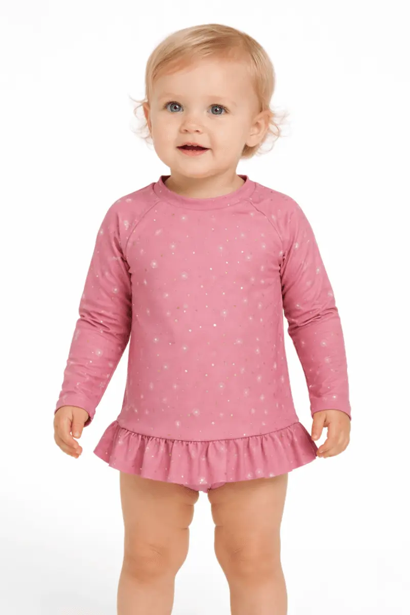 Bablegøye Bablegøye UV Longsleeve Swimtop, Canyon Rose (UPF 50+)