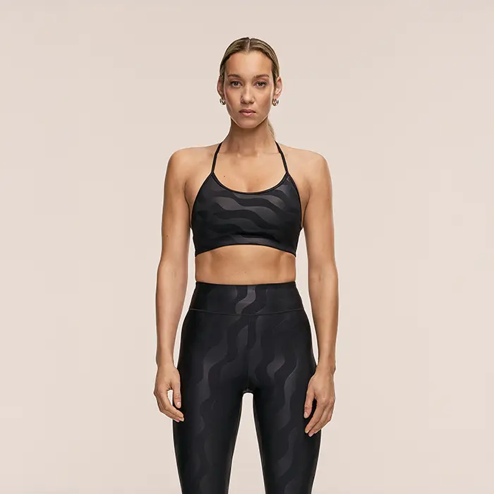 Casall Sportswear Sleek Sports‑BH Svart Mønstret