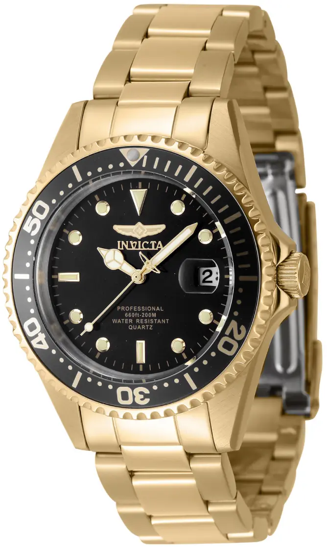 Invicta Invicta Herreklokke 8936OB Pro Diver Sort/Gulltonet stål Ø37.5 mm