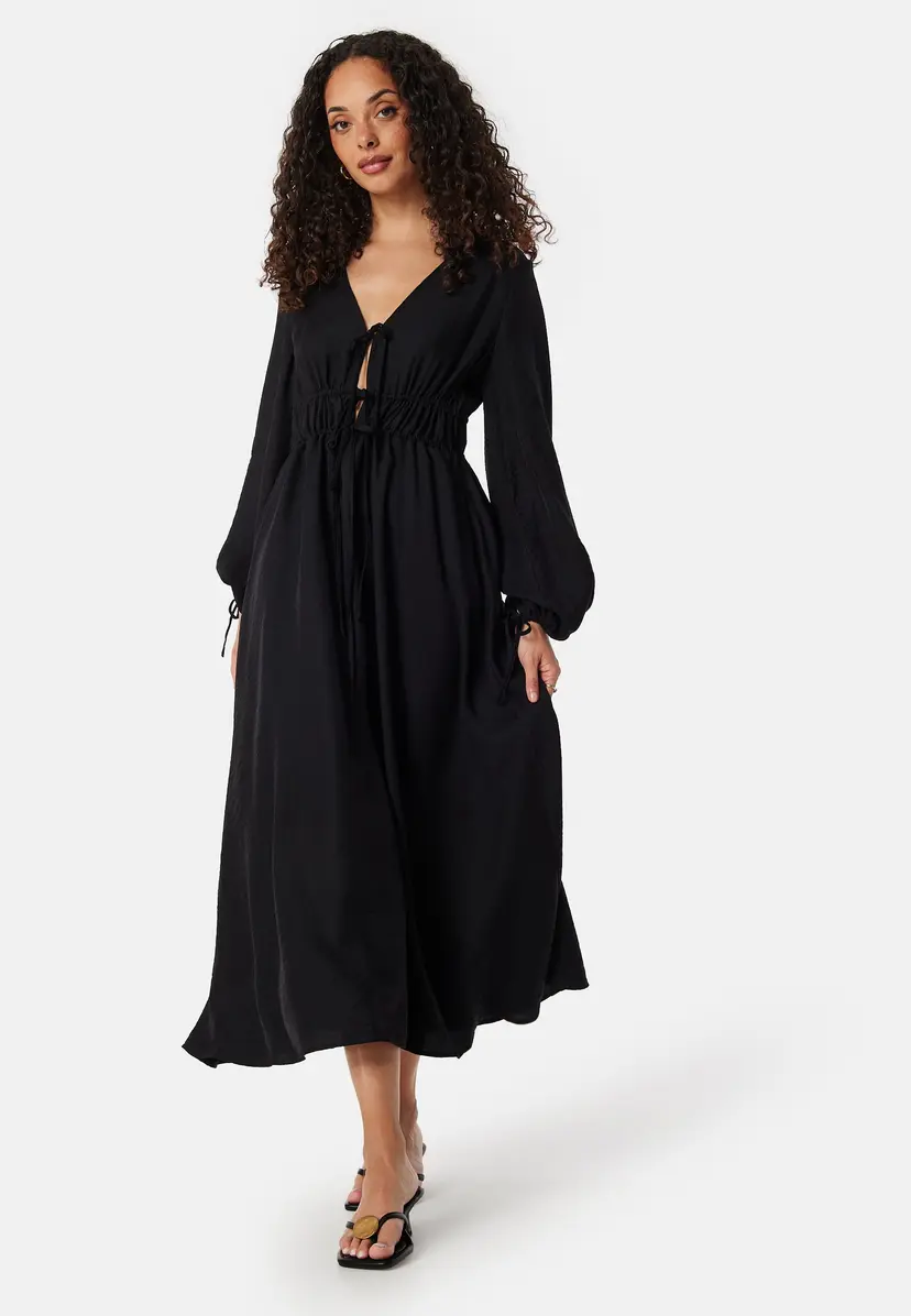 Bubbleroom V-neck Strap L/S Dress