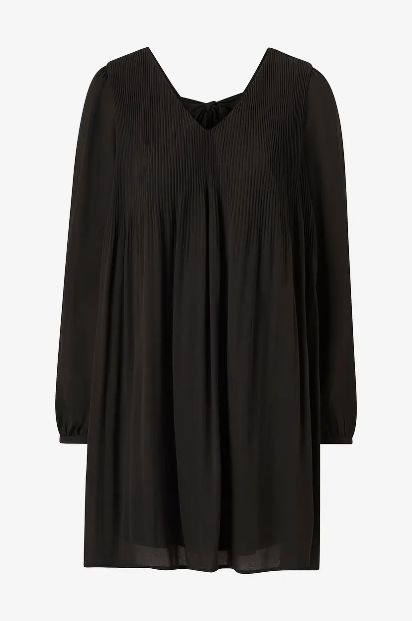 Vero Moda Kjole vmCindy L/S Abk Dress Wvn - Svart