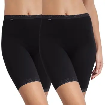Sloggi Sloggi Truser 2P Dam Basic Long Svart bomull 54 Dame