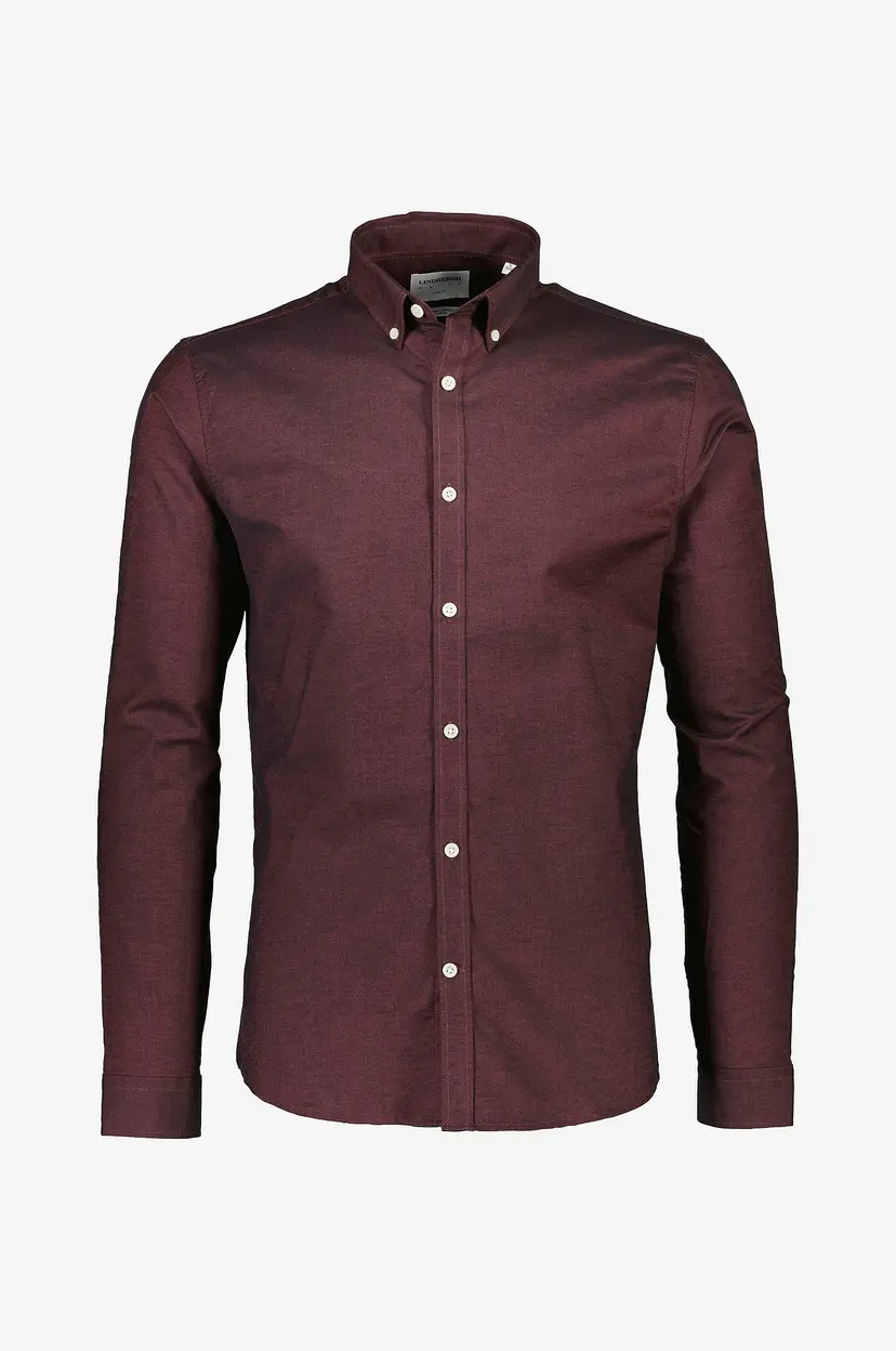 Lindbergh Skjorte Oxford Superflex Shirt L/S - Rød