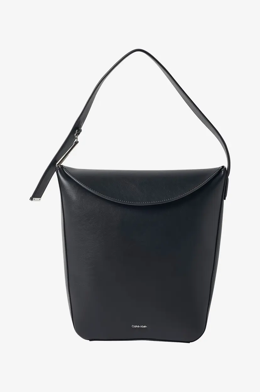 Calvin Klein Vesken Soft Sculpt Bucket Bag - Svart